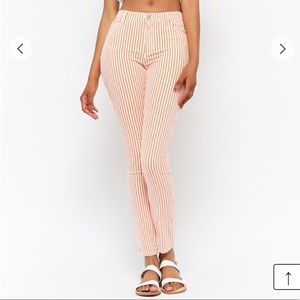 Orange stripped jeans